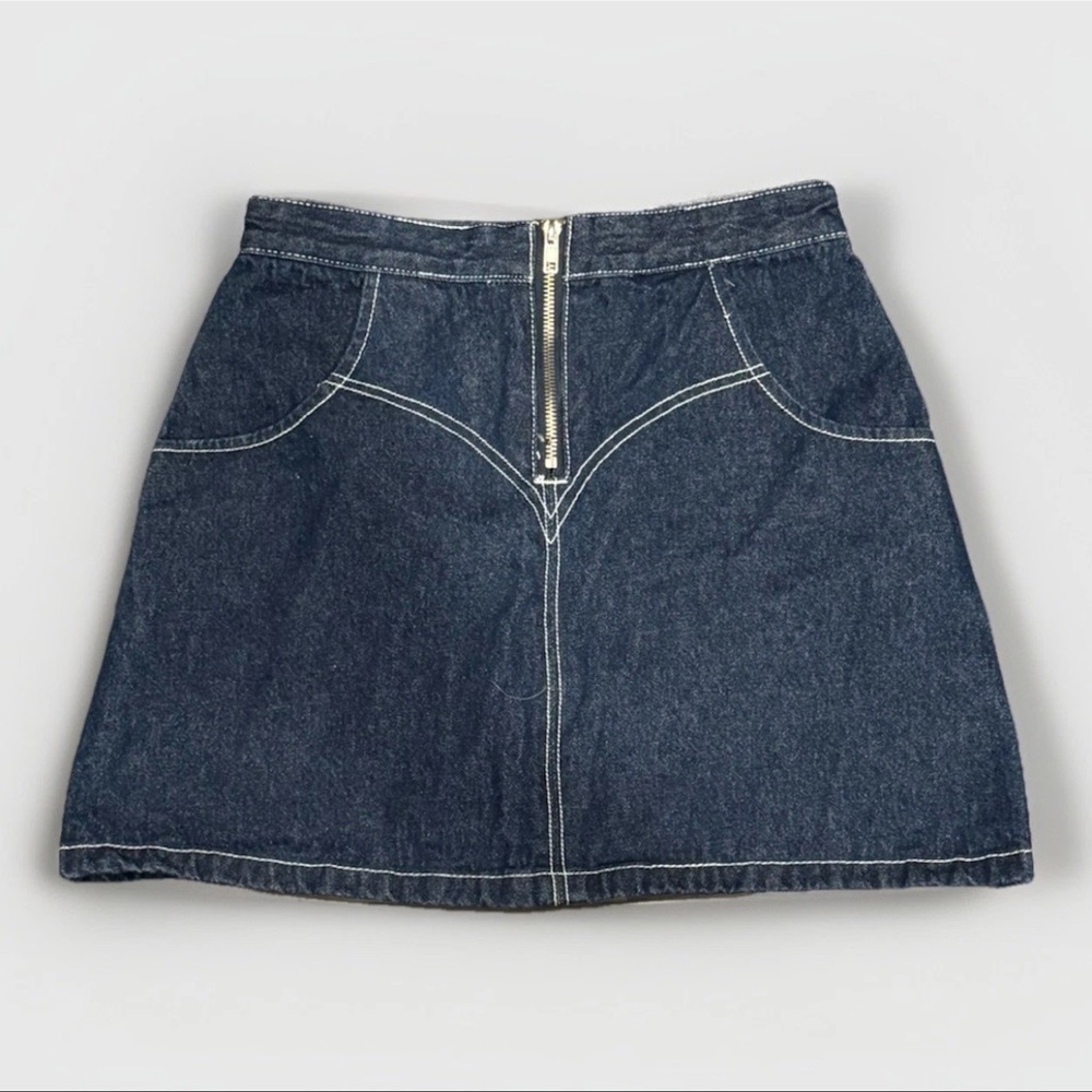 Six Crisp Days Denim Skirt Women M Western Cowgirl Festival Boho Jean